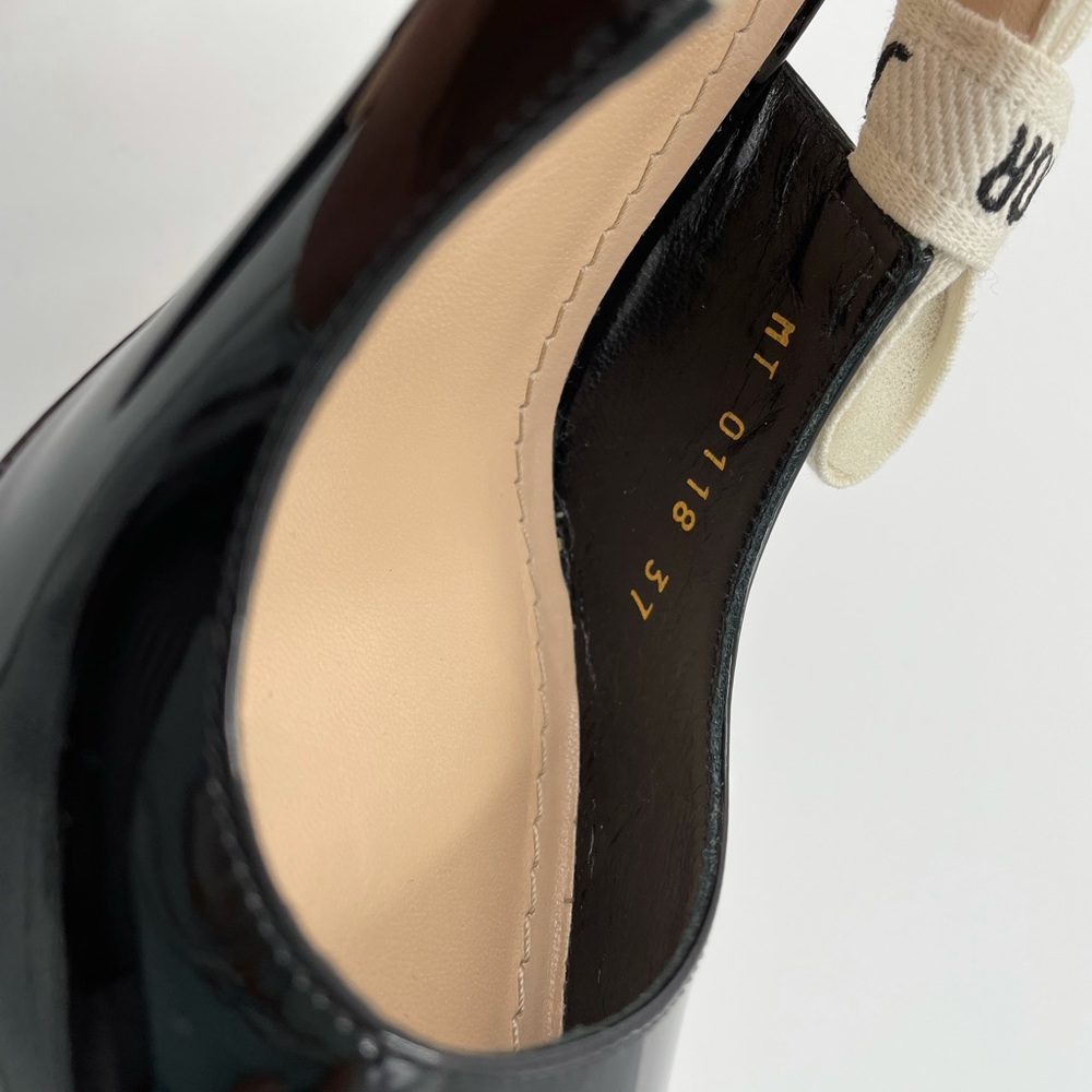 ❤️SOLD❤️Dior J’adior Slingback Pump - Black Patent Calfskin - Picture 10 of 16